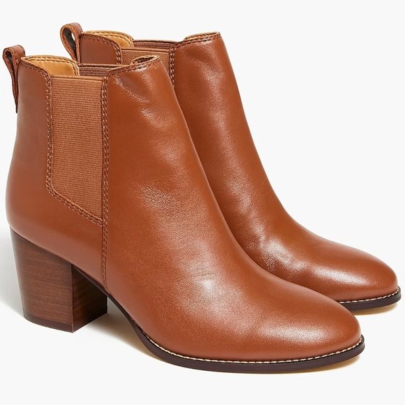 J. Crew Brown Rory Leather Bootie | Size 9 - Picture 1 of 5